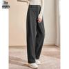 She Xiang Women's High-Waist Wool Blend Wide-Leg Pants T144K4003