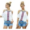 Trendy Casual Printed Off-shoulder Chiffon Blouse For Women Spring 2016