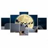 5 шт. Рождественская луна Санта Декор холст настенный художественный постер HD печать без рамки декор комнаты современный 5 шт. картины