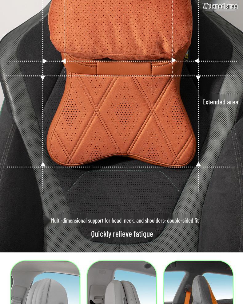 New Year Car Headrest: Aviation-Grade Neck Support Pillow & Memory Foam Backrest for Mercedes-Benz & BMW
