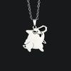 Аниме бензопила человек Pochita собака ожерелье из нержавеющей стали кулон ювелирные изделия для женщин мужчин косплэй подарок