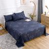Bed Sheet Polyester Cotton Printed Fitted Sheet Bedding Flat Sheet Soft Breathable Bed Linens (No Pillowcases )