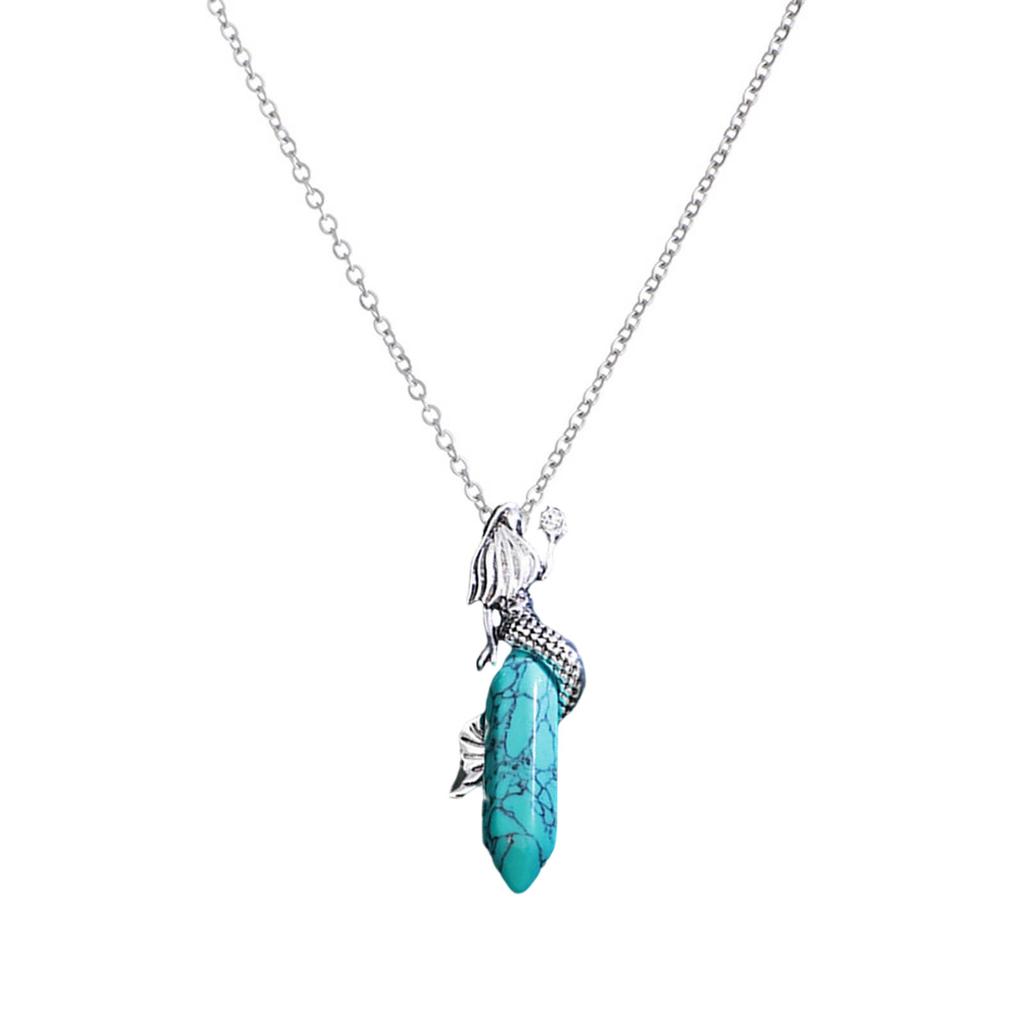 Элегантное ожерелье-подвеска в виде русалки с кристаллами, регулируемая длина, чокер, стильная цепочка для ключиц, украшение для любителей ювелирных изделий