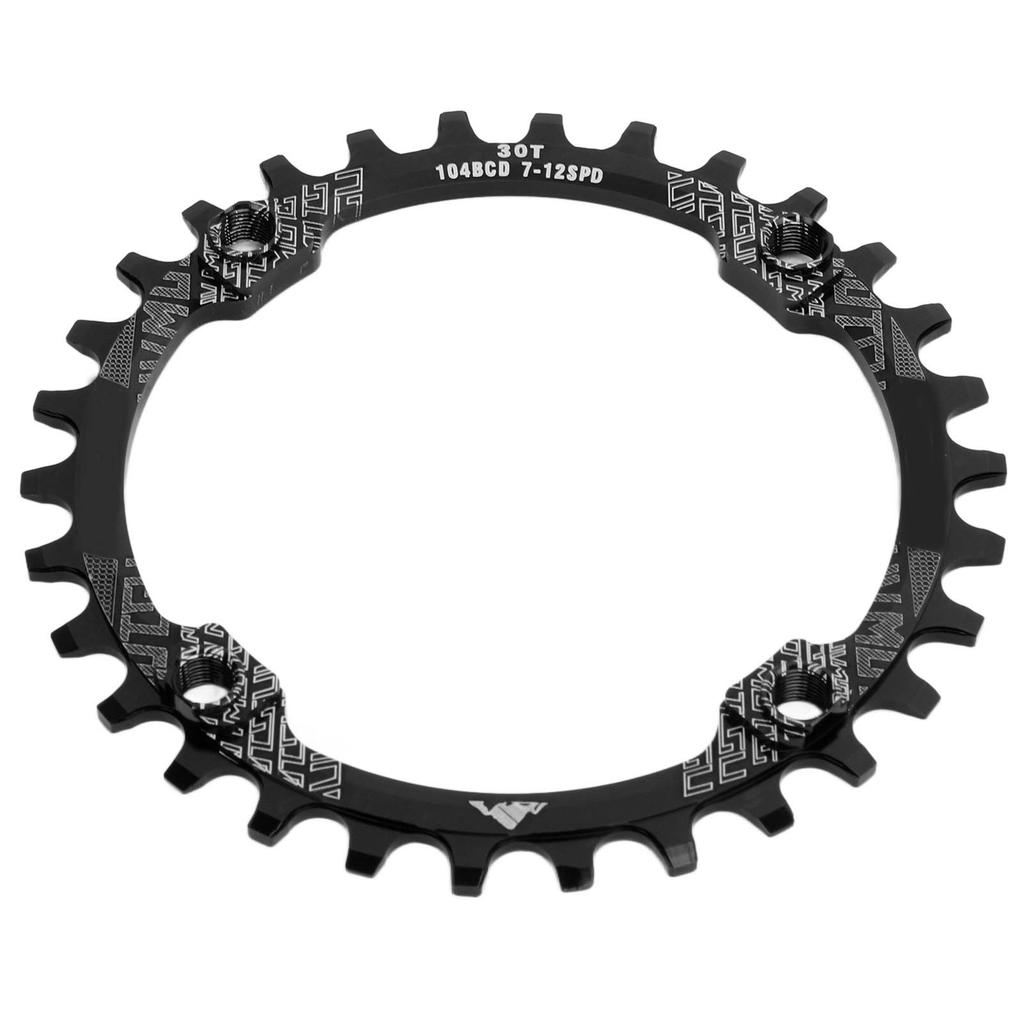 104BCD Single Speed Chainring Aluminum Alloy 30T Chainring Crank Accessories for Mountain BikeBlack