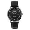 Стандартные аналоговые мужские часы с кожаным ремешком и черным циферблатом MTP-VT03L-1B с кварцевым механизмом