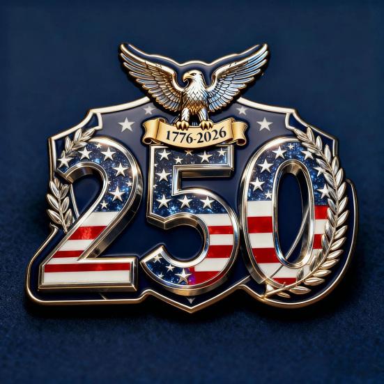 4Pcs/Set America 250th Anniversary Decoration 2D Flat Acrylic Pendant 1776 To 2026 Commemorative Hanging Ornament for Xmas Tree Door Car