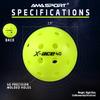 Мячи для пиклбола AMASPORT X-ACE40 Профессиональные Официальные Мячи для Пиклбола с Высоким Отскоком и Высокой Видимостью для Игр на Открытом Воздухе