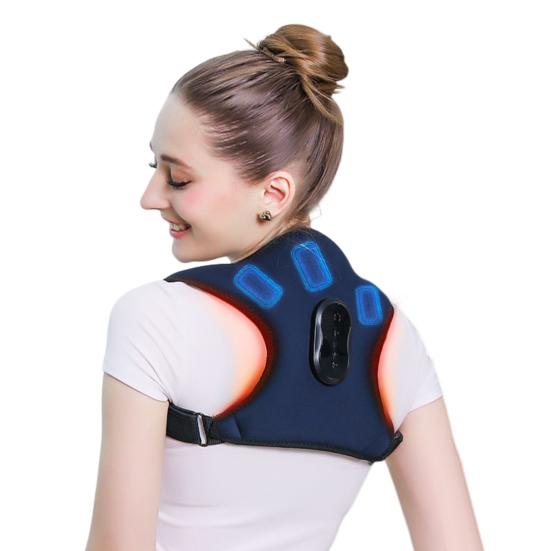 Корректор осанки Электрический горячий компресс вибрационный массажер Регулируемый подростковый плечевой бандаж для спины Облегчение боли Коррекция горба Ремень