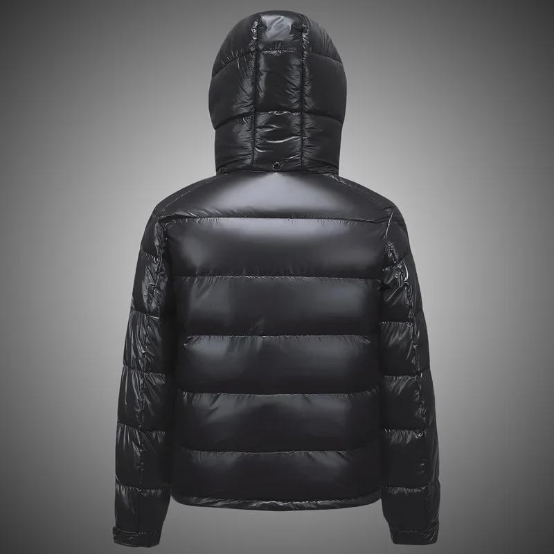 Men's Gray Duck Down Hooded Jacket - Warm, Stylish, and Perfect for Autumn and Winter