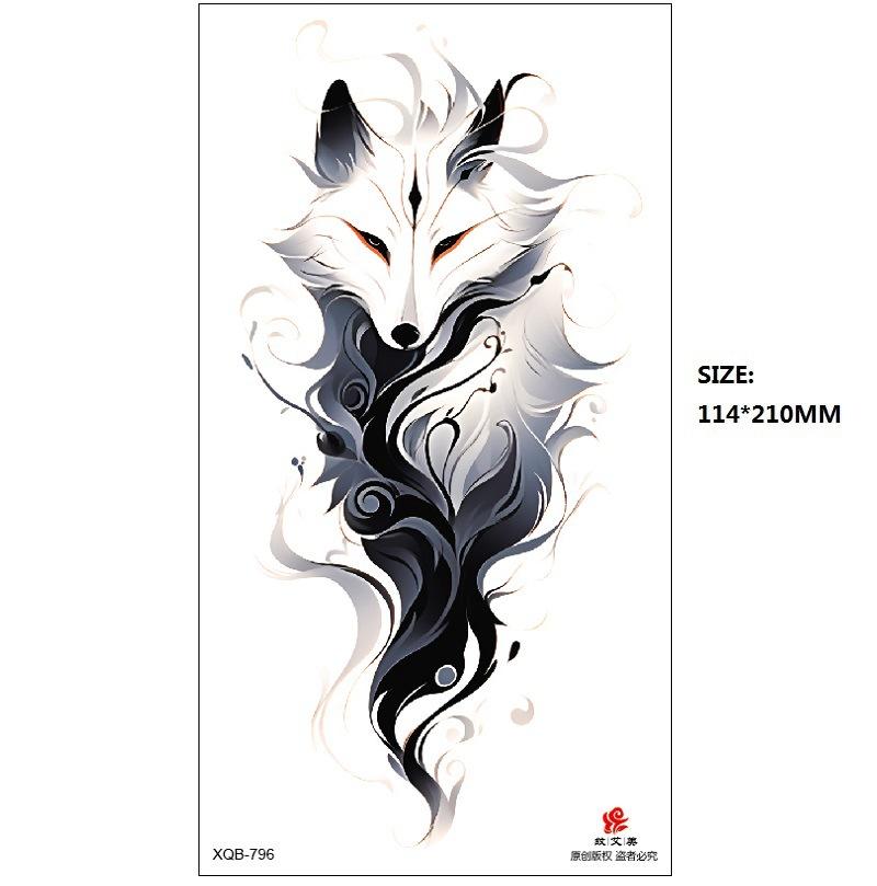 Набор наклеек для татуировки «Бабочка Роза Цветок» из серии «Эмми Блэк» на водную бумагу