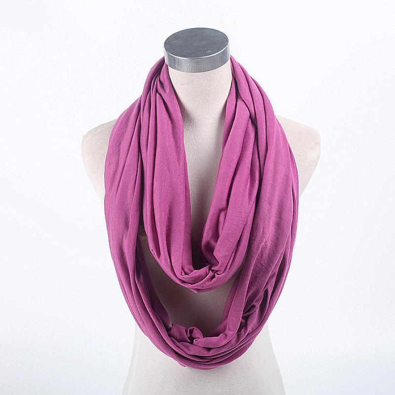 Solid Cotton Seamless Infinity Scarf, Shawl & Nursing Cover