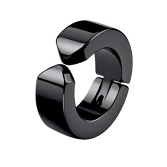 1Pc Fashion Men's Titanium Steel Clip No Piercing Hoop Earring Cross Jewelry