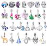 100% стерлингового серебра 925 пробы, динозавр, лягушка, бабочка, подвески, бусины, подходят для браслетов, сделай сам, юбилей, изготовление ювелирных изделий