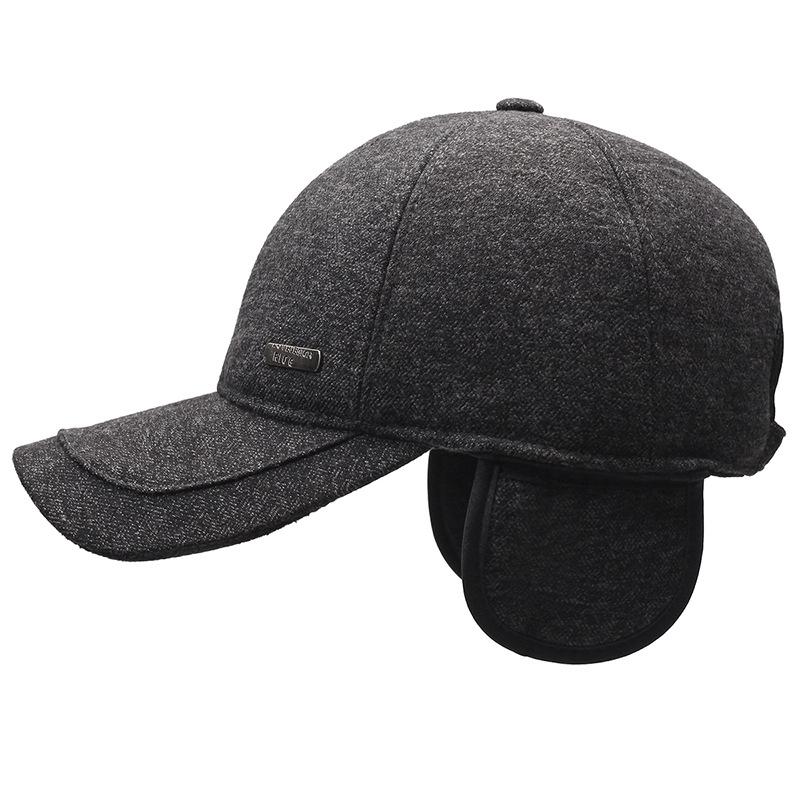 Бархатная толстая защитная ухо теплая утепленная бейсболка осенне-зимняя мужская кепка для среднего возраста