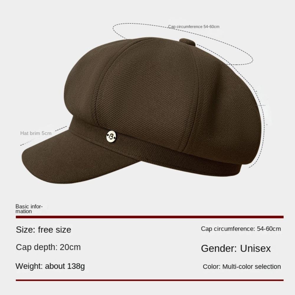Korean Style Cloud Berets Vintage Newsboy Fashion Octagonal Cap for Women Girls