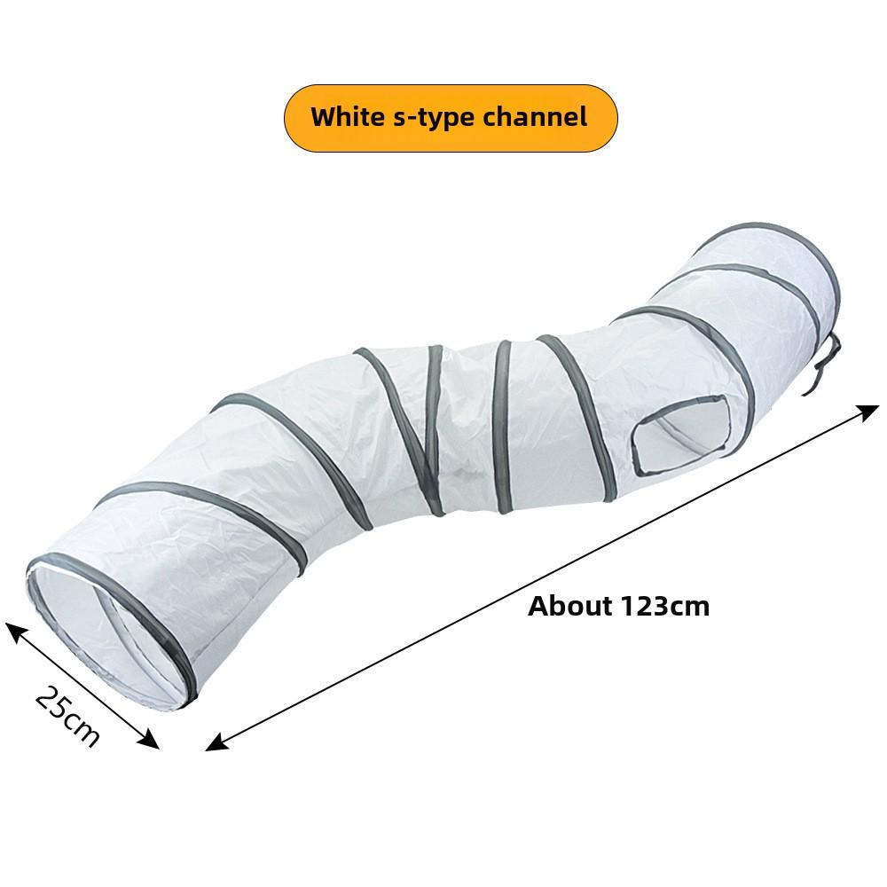 Pet Cat Tunnel Toys Foldable White Pet Cat Kitty Training Interactive Fun Toy For Cats Rabbit Animal Play Tunnel Tube