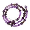 Natural Amethyst Smoky Quartz Gemstone Smooth Beads Necklace 17" UB-4557 UB-4557