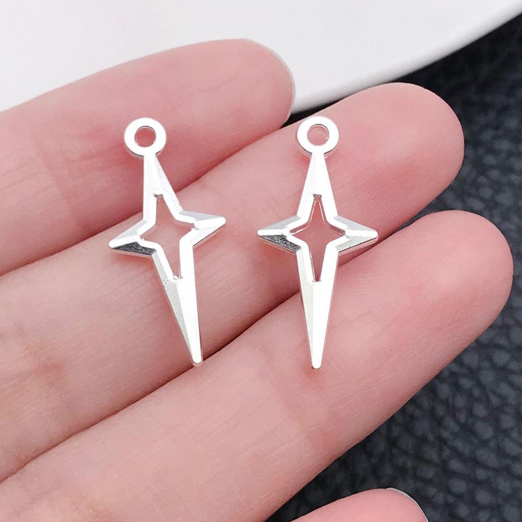 Старинная серебряная подвеска в виде звезды, луны, солнечного шара — аксессуар для самостоятельного изготовления украшений