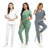 Комплект из топа и брюк-карго из крутой эластичной ткани SCRUBS, женские дышащие халаты, униформа для лаборатории