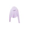 Li Ning Fitness Series UPF 50+ однотонная, легкая, влагоотводящая, с капюшоном, солнцезащитная куртка для женщин, светло-фиолетовая AWDT298-6