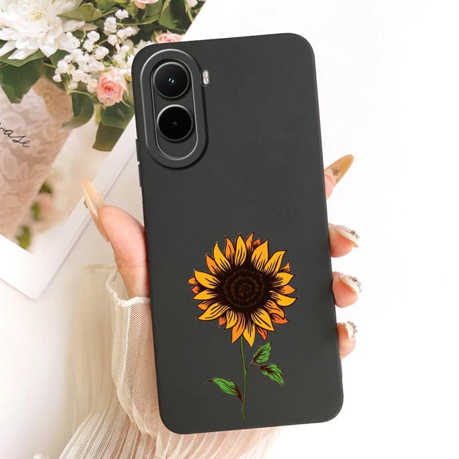 Чехол для Xiaomi Poco M7 Plus PocoM7 4G Красивая Девушка Подсолнух Расписной Чехол для Телефона Для Xiaomi Poco M7 Pro PocoM7 Plus 5G Мягкие Fundas