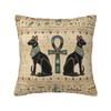 Luxury Pharaoh King Tut Gold Lapis Cushion Cover Soft Egypt Egyptian Throw Pillow Case for Car Square Pillowcase Home Decor