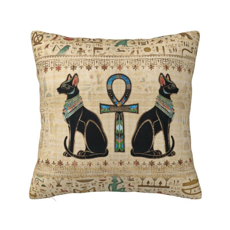 Luxury Pharaoh King Tut Gold Lapis Cushion Cover Soft Egypt Egyptian Throw Pillow Case for Car Square Pillowcase Home Decor
