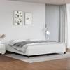 VidaXL Bed Frames White 200x200 Cm Slat Base Upholstered Bed Slat Frame Double Bed Adult 347270