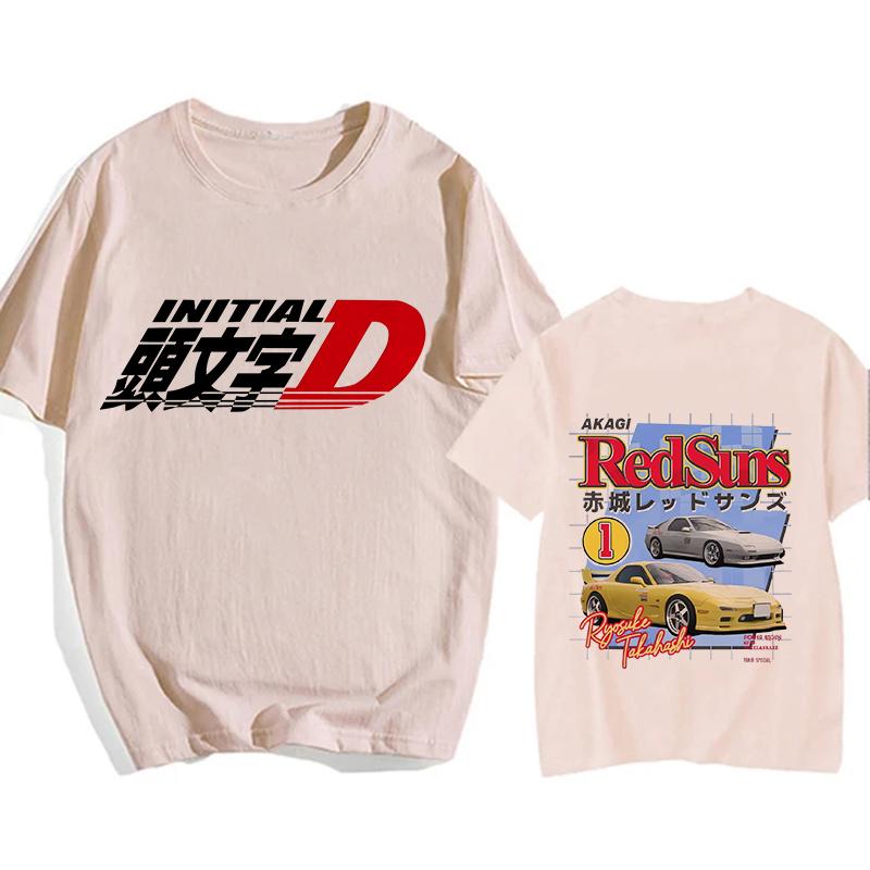 Redsuns Мультяшные Готические Топы Японское Аниме Initial D Европейский Размер Футболка AE86 Забавная Харадзюку Манга Футболка Мужская Графическая Футболка Мужская