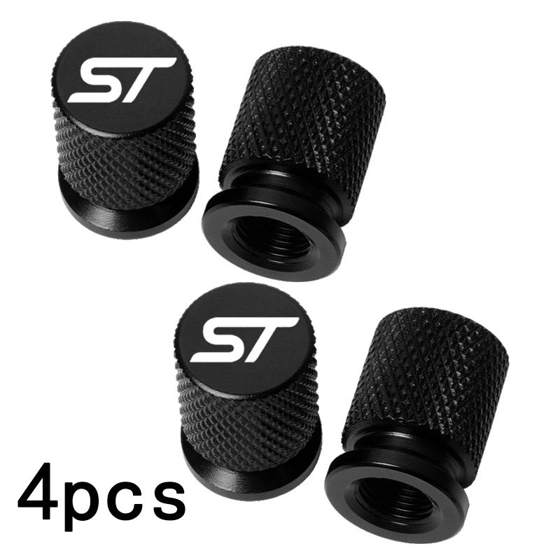 XXUI3 4pcs For Ford ST FOCUS 2 3 Mondeo Fiesta Kuga MK2 MK3 MK4 Car Wheel Tire Valve Caps Tyre Stem Covers Airdust Waterproof