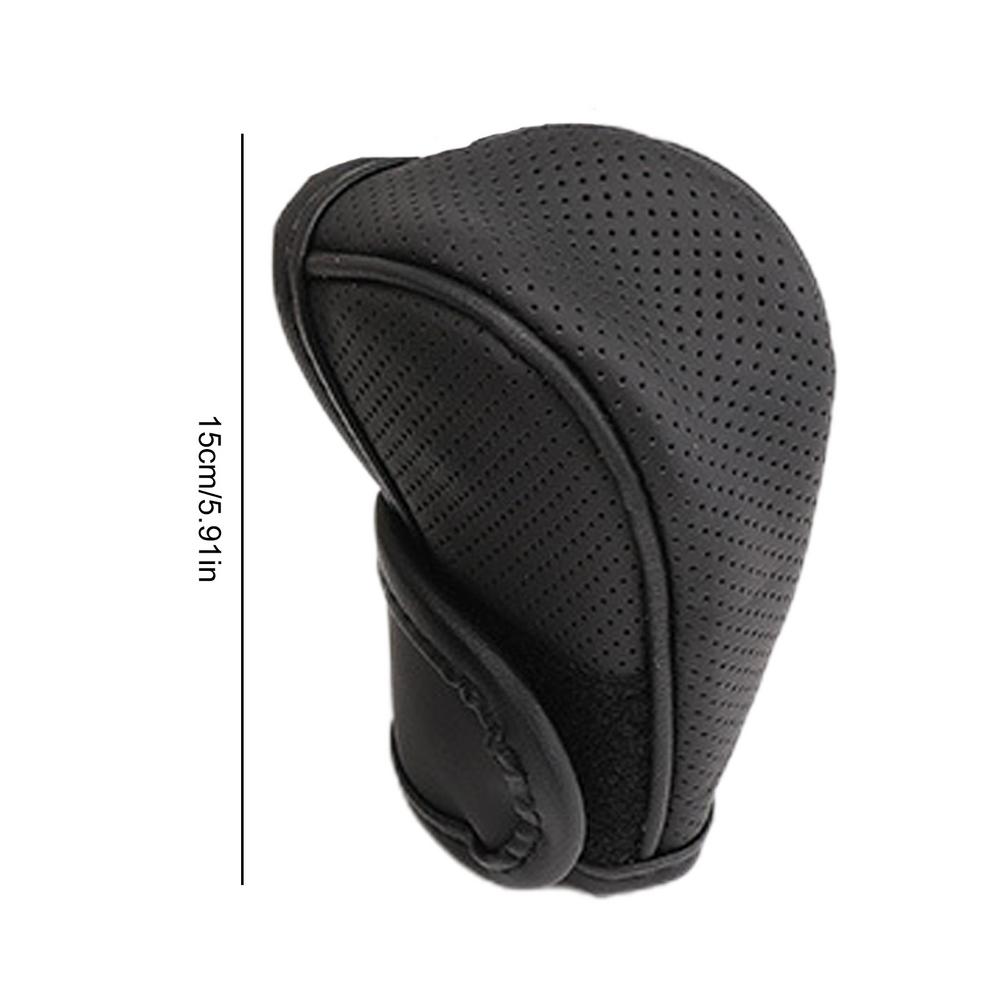 Auto Gear Shift Cover Handbrake Cover Universal PU Leather Automatic Knob Cover Car Shifter Stick Protector Decoration