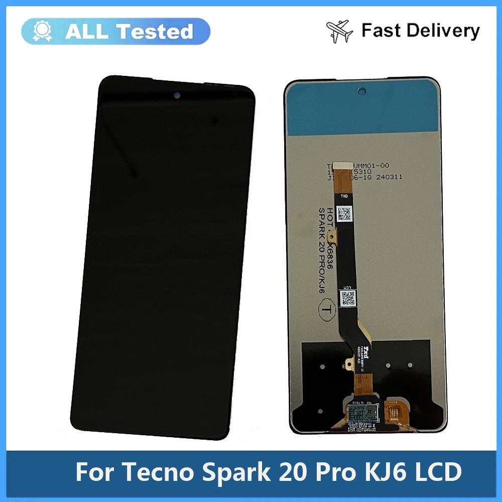 Полный модуль LCD экрана и сенсорного стекла для Tecno Spark 20 Pro KJ6