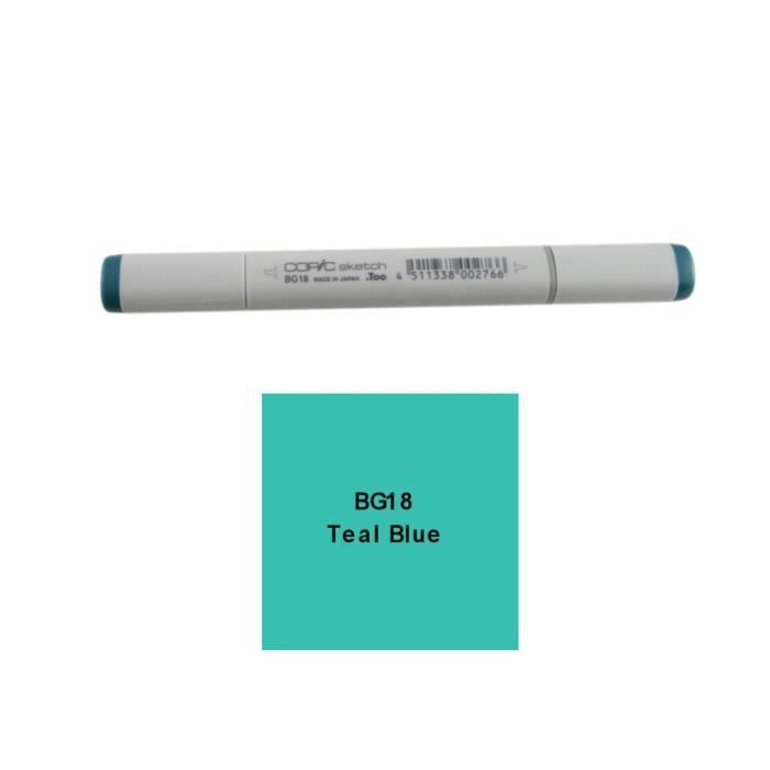 Marqueur - COPIC - Copic Sketch - Double pointe - Indélébile - Bleu-vert BG18