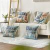 Nautical Elements Pattern Home Decor Pillow Cover Living Room Sofa Polyester Cushion Cover With Zipper