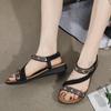 Летняя женская обувь, сандалии на плоской платформе для женщин, богемная обувь, пляжные шлепанцы, большой размер
