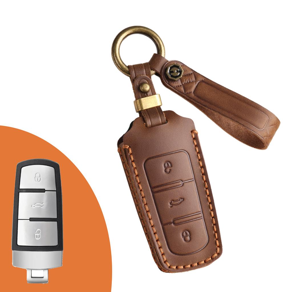 Применимо к чехлу для ключа Volkswagen Maiteng B7, старый CC, запуск одной кнопкой, автомобиль 12/13/15/16, кожа с пряжкой