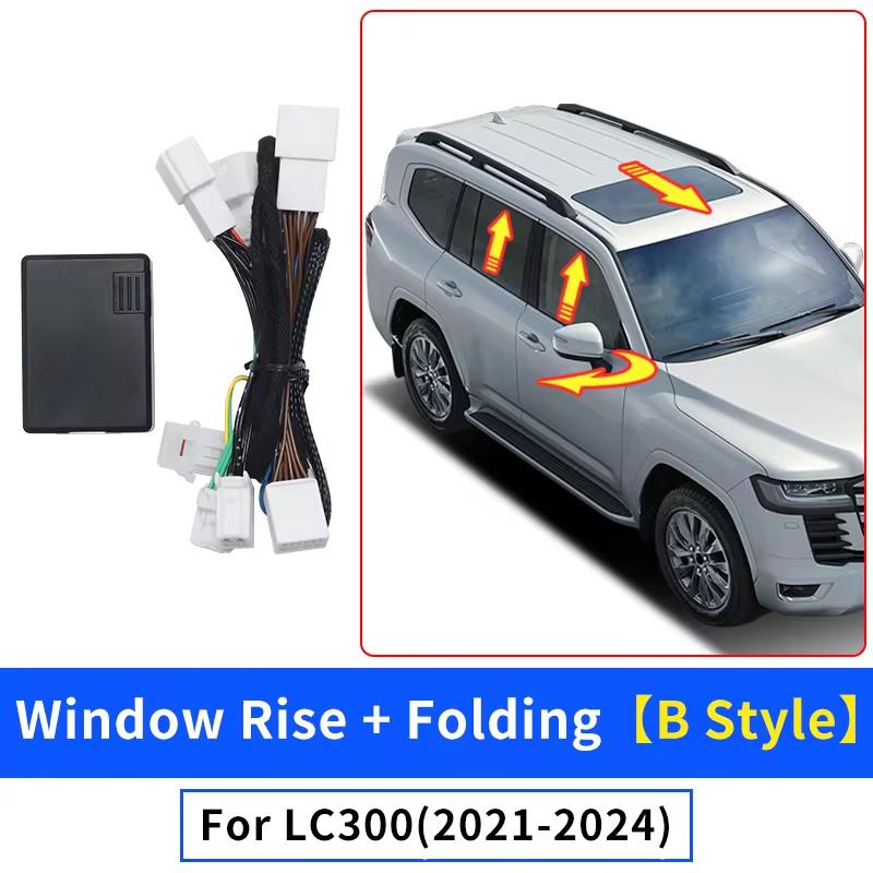 Auto Closed Window + Lock Door OBD Module +Folding For Toyota Land Cruiser 300 LC300 2021 2022 2023 2024 Interior Accessories