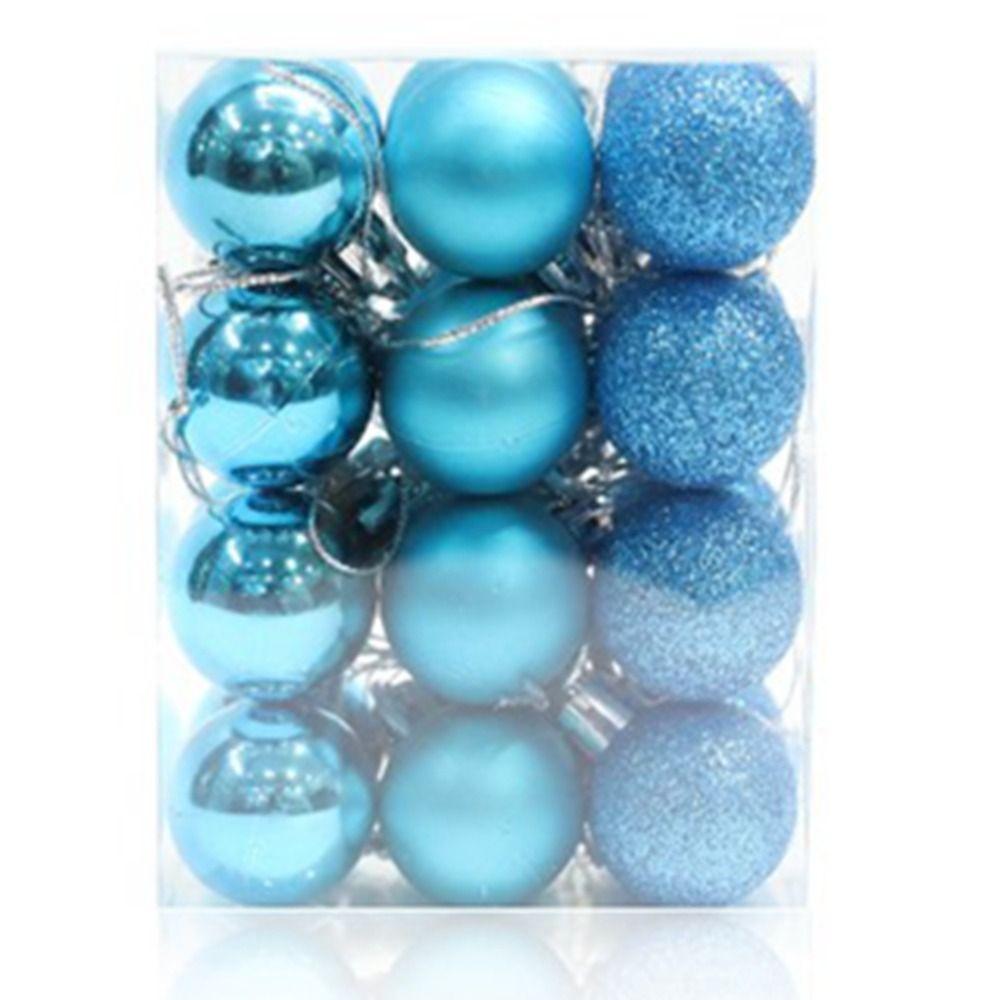 24 шт./компл. небьющиеся рождественские висячие шары блестящие елочные шары для Хэллоуина