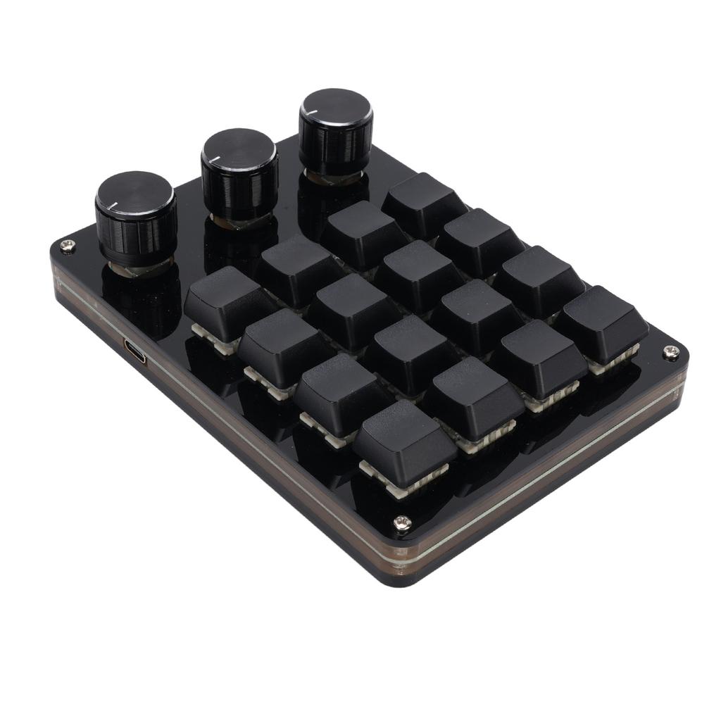 16 Клавиш 3 Ручки Клавиатура Пользовательская Макро Программируемая Клавиатурная Панель Горячая Замена Синий Переключатель Механическая Клавиатурная Панель