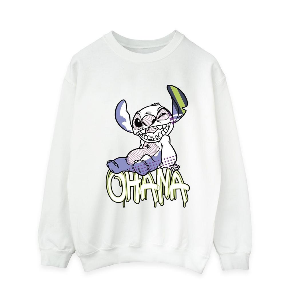 Disney Mens Lilo And Stitch Ohana Graffiti Sweatshirt