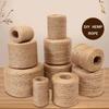 Natural Jute Rope String Ribbon Crafts DIY Vintage Jute Cord Twine Thread Sewing Party Wedding Home Decortion