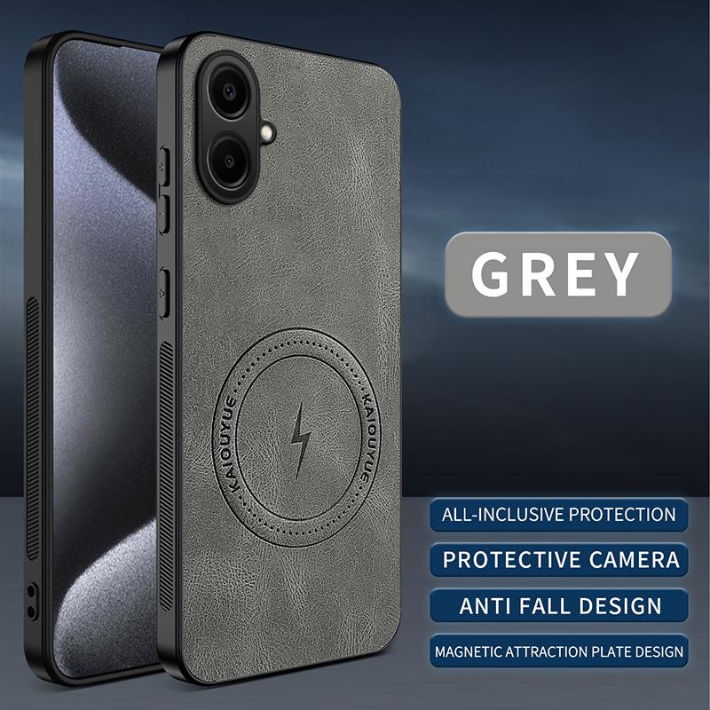 For Samsung A07 Luxury Matte Cortex Leather Phone Case For Samsung Galaxy A07 Shockproof Silicone Magnetic Protection Cover