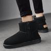 Мужские новые классические мужские зимние короткие ботинки из натуральной замши с меховой подкладкой, плюшевые утепленные нескользящие удобные ботинки