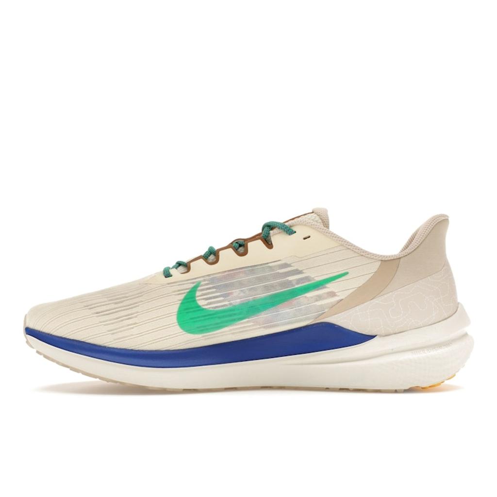 Nike Air Winflo 9 Premium Coconut Milk Stadium Зеленые мужские кроссовки Кремовые Sanddrift Racer-Blue DV8997-100