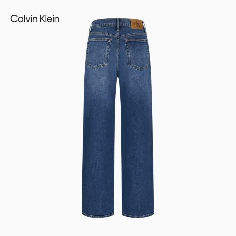 Calvin Klein Женские джинсы американского ретро с высокой талией и широкими штанинами 47H968G