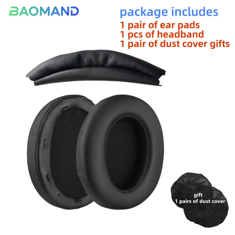 1 set Replacement Ear Pads Earpads Headband for Sony/Sony WH-XB910N Headphones Memory Foam Ear Cushion Cover
