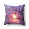Landscape Oil Painting Printed Pillow Case Home Bedroom Room Decoration Office Seat Living Room Sofa Cushion Cover 45x45cm
