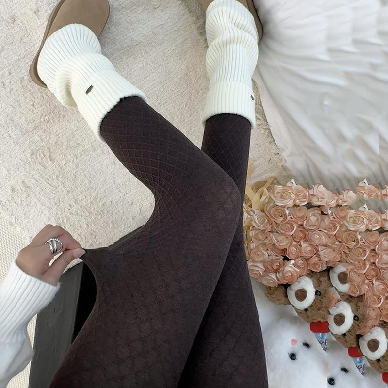 Y2K Стиль Однотонные Сетчатые Колготки Женские С Высокой Посадкой Эластичные Облегающие Теплые Колготки Весна Осень Уличная Одежда Колготки Чулок 2026