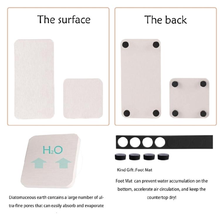 Набор из 4 абсорбирующих мыльниц, быстросохнущая тарелка, влаговпитывающая диатомитовая подставка