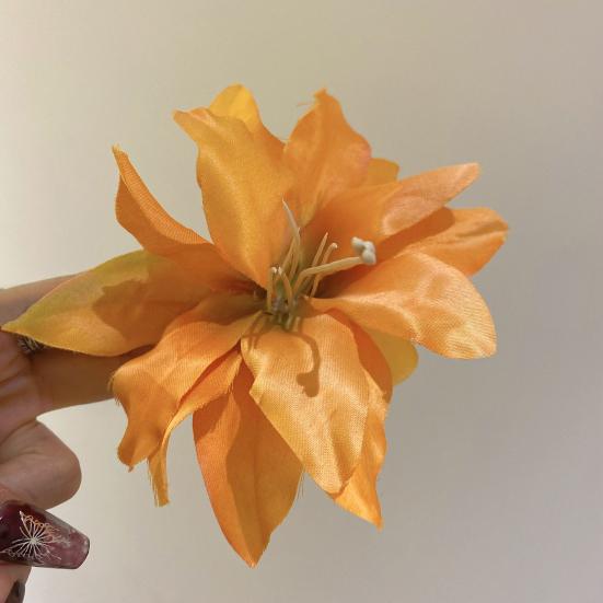 1 пара женских заколок для волос с крупным цветочным декором, боковые заколки для волос, без